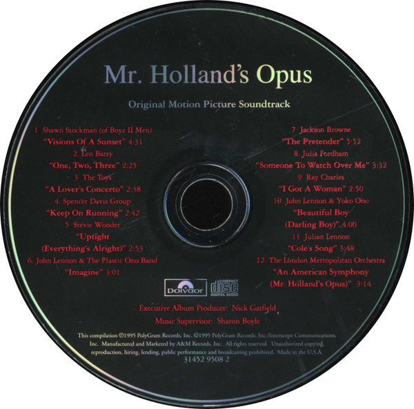 Various : Mr. Holland's Opus (Original Motion Picture Soundtrack) (CD, Album, Comp)