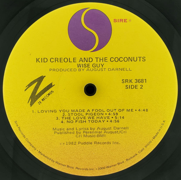 Kid Creole And The Coconuts : Wise Guy (LP, Album, RE, Jac)