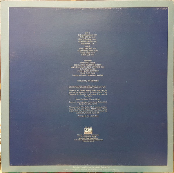 The J. Geils Band : Nightmares ...And Other Tales From The Vinyl Jungle (LP, Album, Quad)