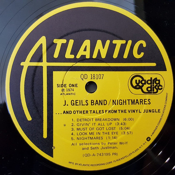The J. Geils Band : Nightmares ...And Other Tales From The Vinyl Jungle (LP, Album, Quad)