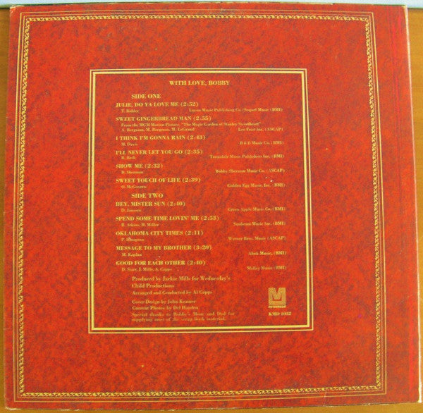 Bobby Sherman : With Love, Bobby (LP, Album, Ter)
