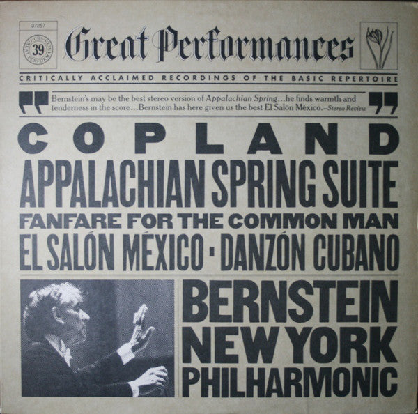 Copland*, Bernstein*, New York Philharmonic : Appalachian Spring Suite / Fanfare For The Common Man / El Salón México / Danzón Cubano (LP, Comp)