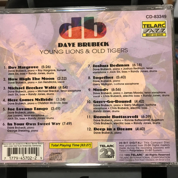 Dave Brubeck : Young Lions & Old Tigers (CD, Album, Club)
