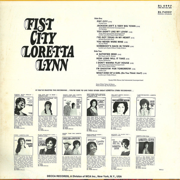Loretta Lynn : Fist City (LP, Album, Pin)