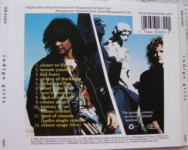 Indigo Girls : Indigo Girls (CD, Album, RE, RM)