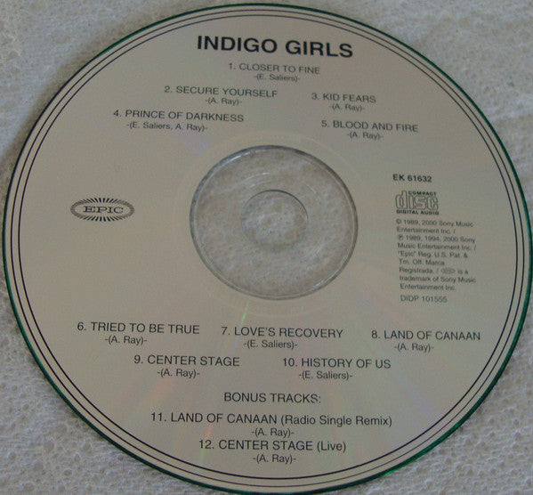Indigo Girls : Indigo Girls (CD, Album, RE, RM)