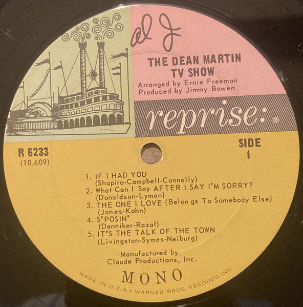Dean Martin : The Dean Martin TV Show (LP, Album, Mono, Ter)