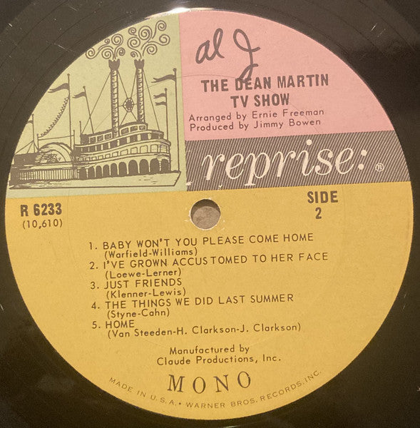 Dean Martin : The Dean Martin TV Show (LP, Album, Mono, Ter)