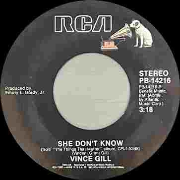 Vince Gill : Oklahoma Borderline (7", Single, Styrene, Ind)