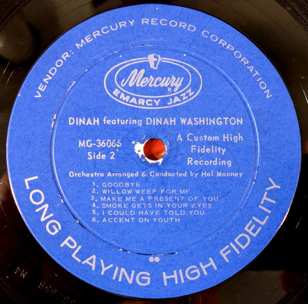 Dinah Washington : Dinah! (LP, Album, Mono, RE)