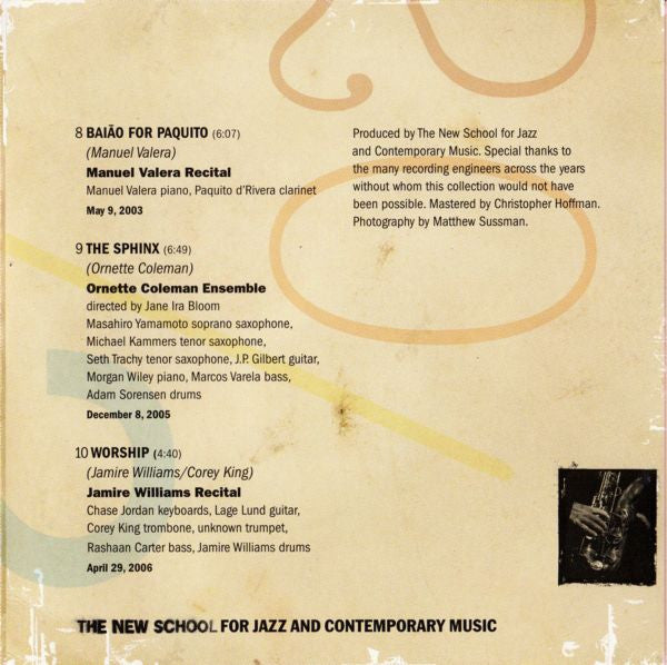 The New School For Jazz And Contemporary Music : 20/20 Vision (CD, Smplr)