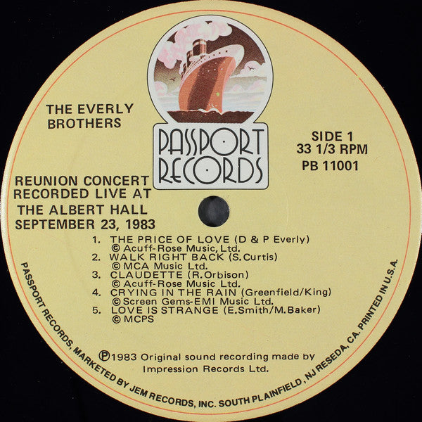 The Everly Brothers* : Reunion Concert (2xLP, Album, Hub)