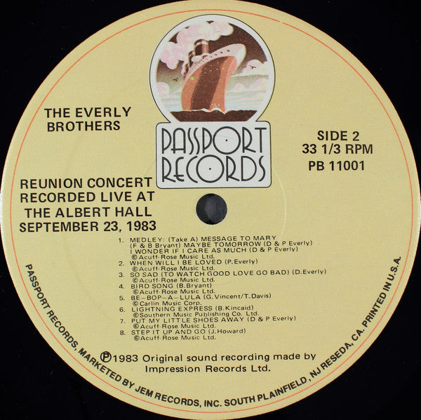 The Everly Brothers* : Reunion Concert (2xLP, Album, Hub)
