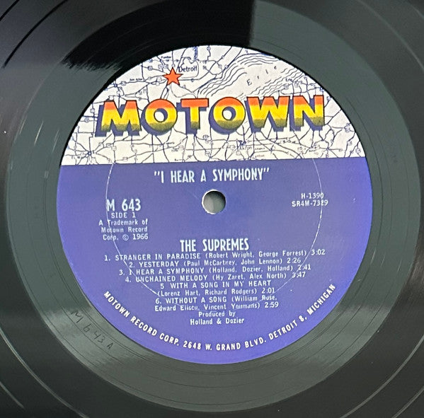 The Supremes : I Hear A Symphony (LP, Album, Mono)