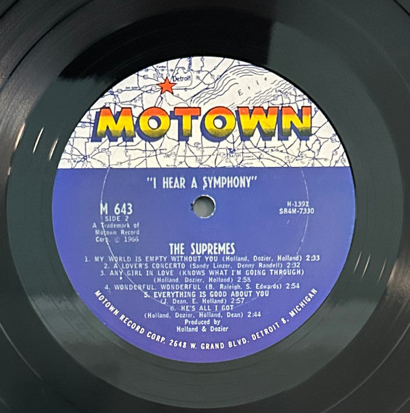 The Supremes : I Hear A Symphony (LP, Album, Mono)