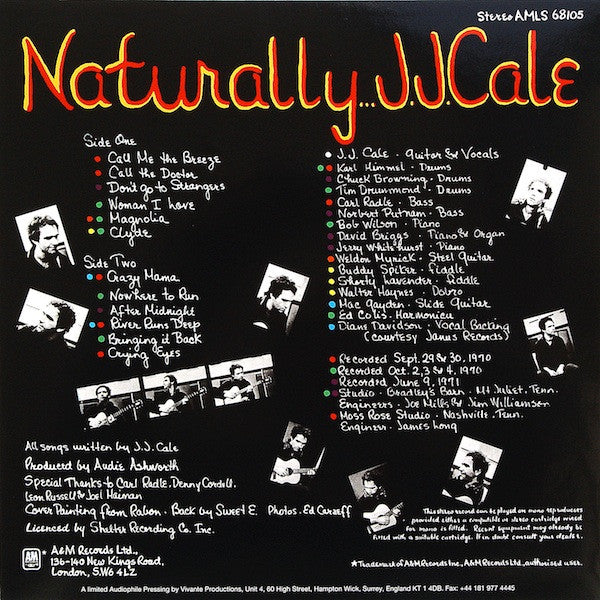 J.J. Cale : Naturally (LP, Album, Ltd, RE, RM, 180)