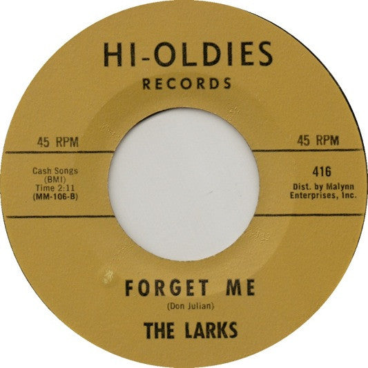 The Larks : The Jerk / Forget Me (7", Single, RP)