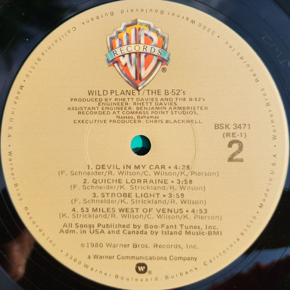 The B-52's : Wild  Planet (LP, Album, RP, Jac)