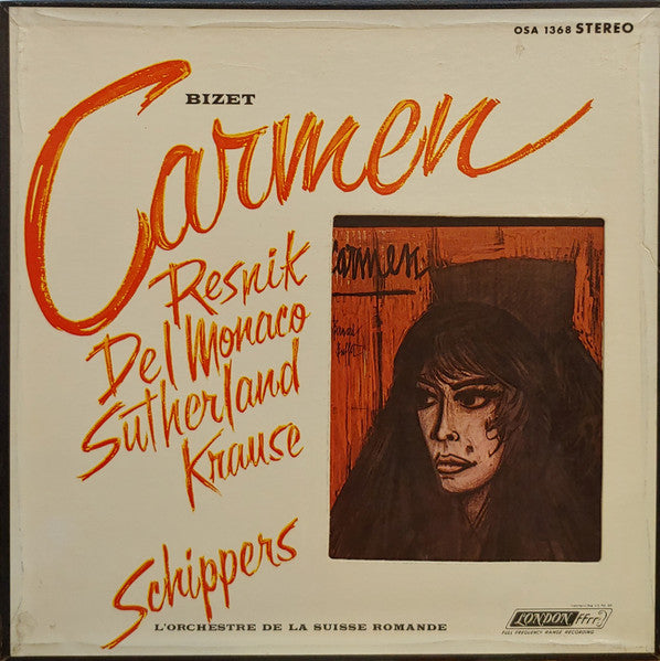 Bizet* - Resnik* / Del Monaco* / Sutherland* / Krause* / Schippers* / L'Orchestre De La Suisse Romande : Carmen (3xLP + Box)
