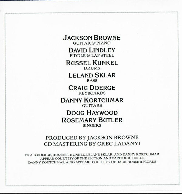 Jackson Browne : Running On Empty (CD, Album, Club, RE, SRC)