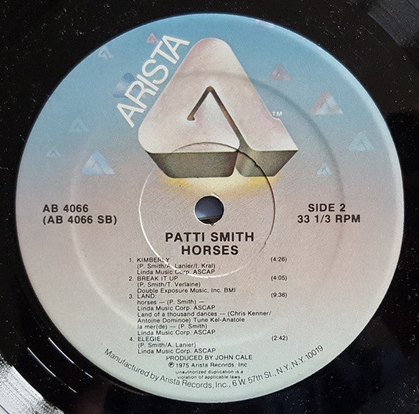Patti Smith : Horses (LP, Album, RE, Hub)