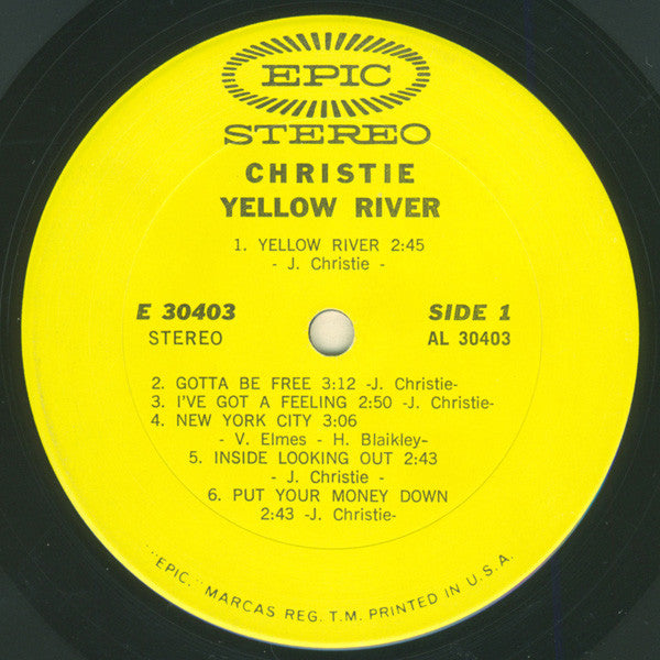 Christie : Yellow River (LP, Album, Ter)