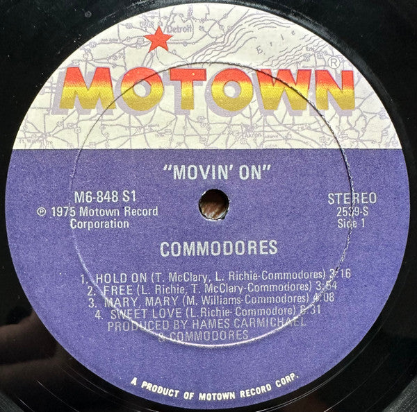 Commodores : Movin' On (LP, Album)