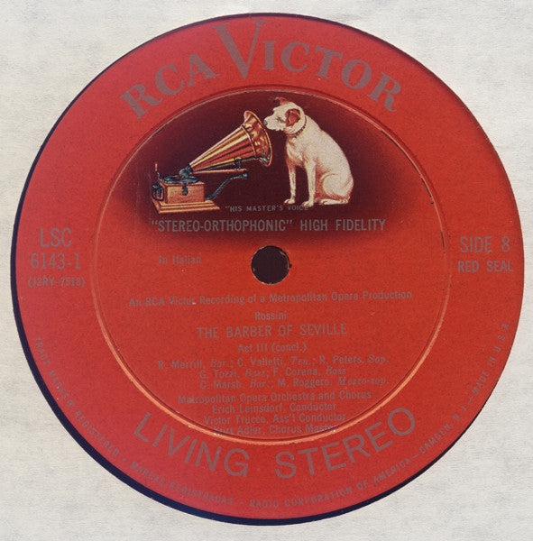 Rossini*, Erich Leinsdorf, The Metropolitan Opera And Chorus* : The Barber Of Seville (4xLP + Box)