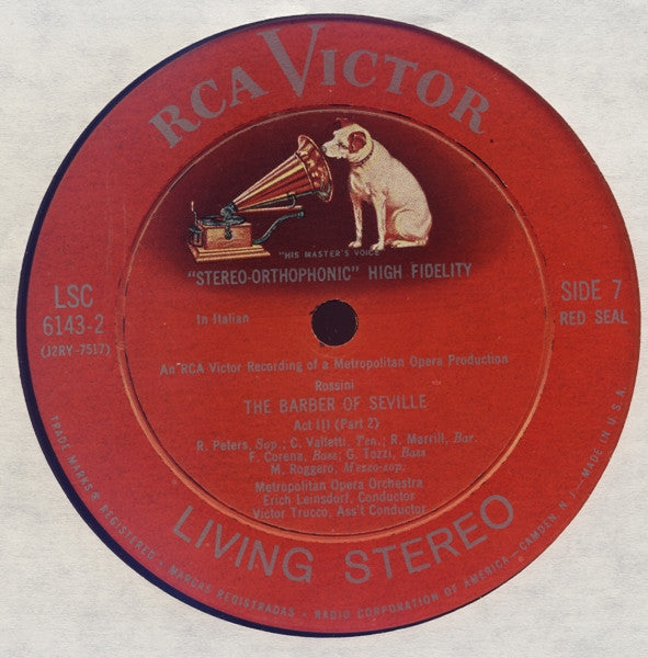 Rossini*, Erich Leinsdorf, The Metropolitan Opera And Chorus* : The Barber Of Seville (4xLP + Box)