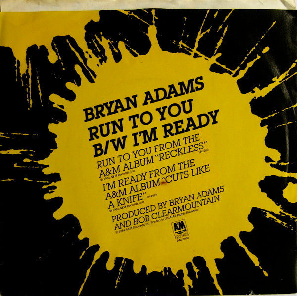 Bryan Adams : Run To You (7", Single, C)