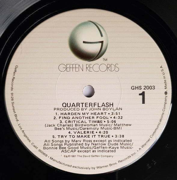 Quarterflash : Quarterflash (LP, Album, Win)