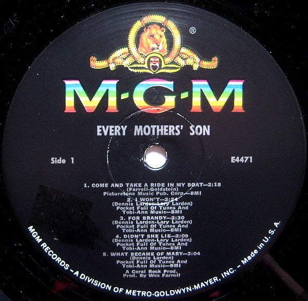 Every Mothers' Son : Every Mothers' Son (LP, Album, Mono)