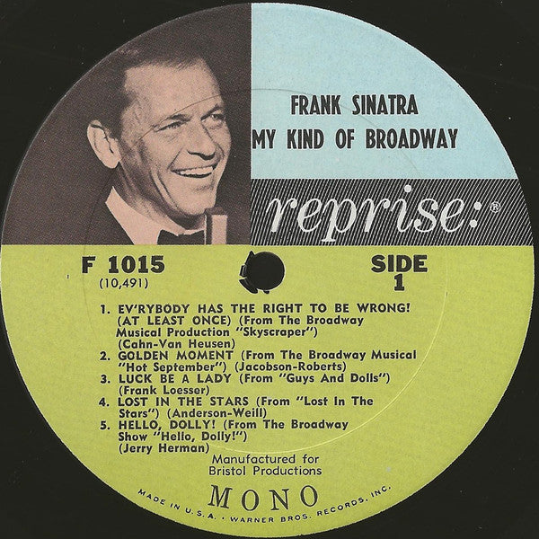 Frank Sinatra : My Kind Of Broadway (LP, Album, Mono, Ter)