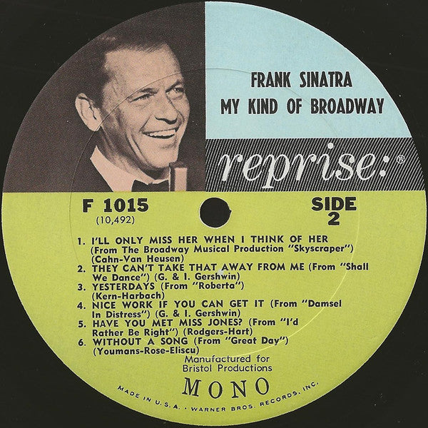 Frank Sinatra : My Kind Of Broadway (LP, Album, Mono, Ter)