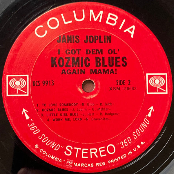 Janis Joplin : I Got Dem Ol' Kozmic Blues Again Mama! (LP, Album, San)