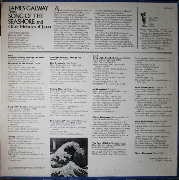 James Galway : "Song Of The Seashore" And Other Melodies Of Japan (LP, Album, Ind)