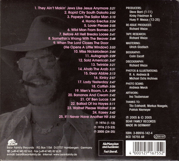 Kinky Friedman : They Ain't Makin' Jews Like Jesus Anymore (CD, Album, Comp, RE, Dig)