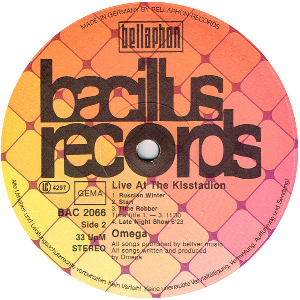 Omega (5) : Live At The Kisstadion (2xLP)