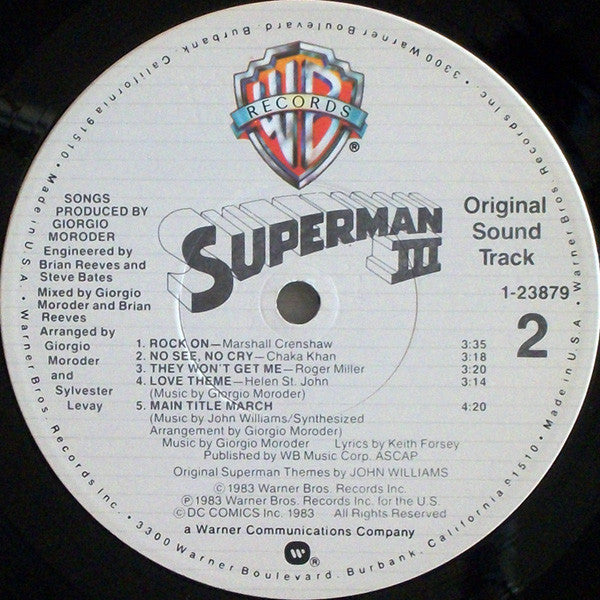 Various : Superman III (Original Sound Track) (LP)