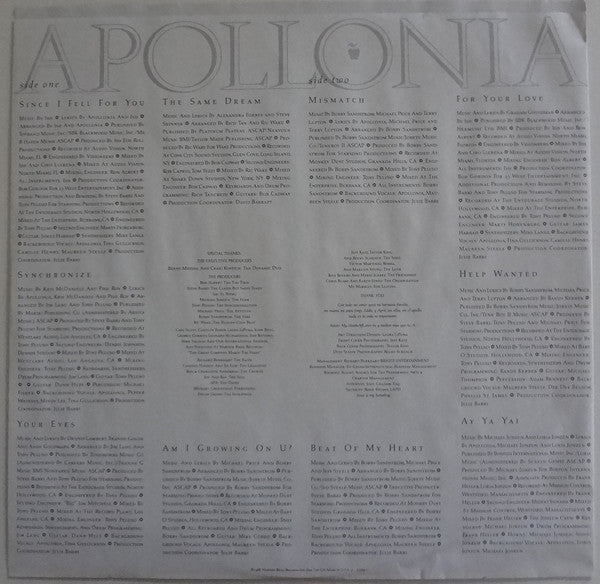 Apollonia : Apollonia (LP, Album)