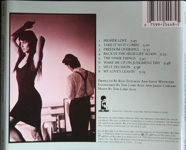 Steve Winwood : Back In The High Life (CD, Album, Club, RE)