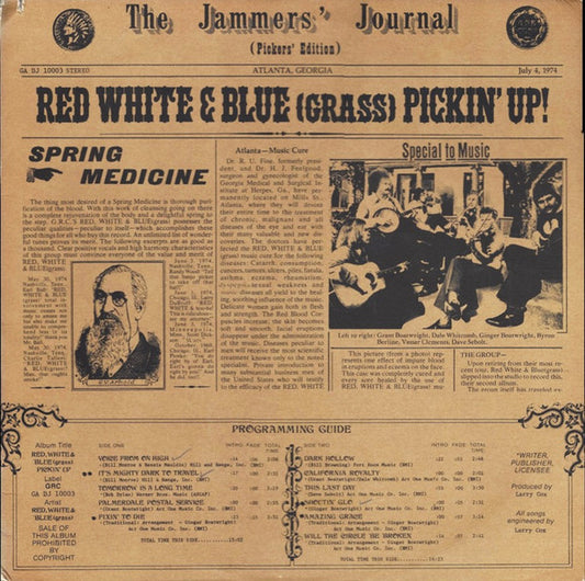 Red, White & Blue (Grass) : Pickin' Up (LP, Album, Promo)