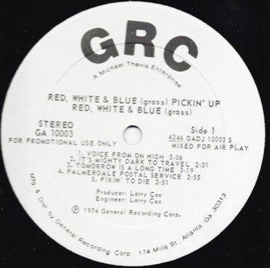 Red, White & Blue (Grass) : Pickin' Up (LP, Album, Promo)