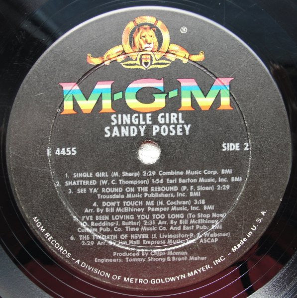 Sandy Posey : Single Girl (LP, Album, Mono)