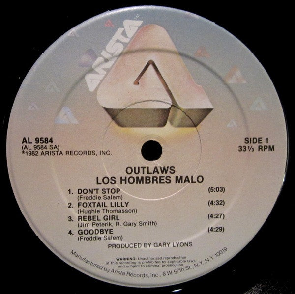 Outlaws : Los Hombres Malo (LP, Album)