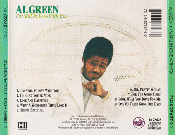 Al Green : I'm Still In Love With You (CD, Album, RE, RP)