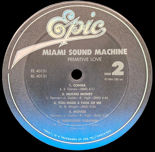 Miami Sound Machine : Primitive Love (LP, Album, Car)