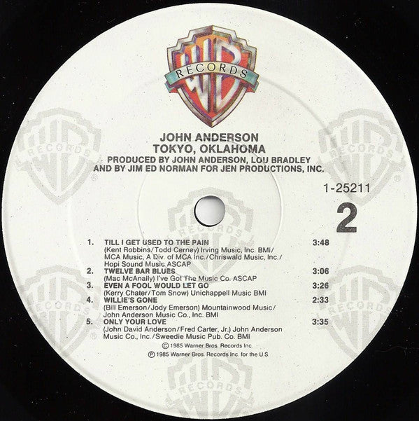 John Anderson (3) : Tokyo, Oklahoma (LP, Album, Spe)