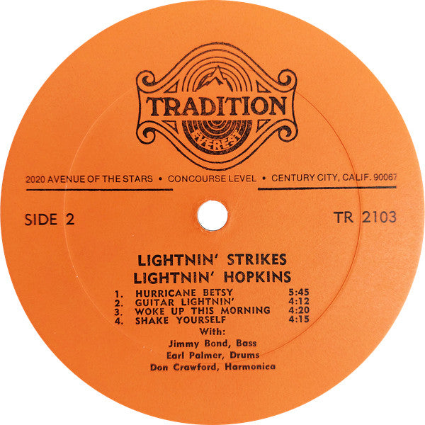 Lightnin' Hopkins : Lightnin' Strikes (LP, Album, RE)