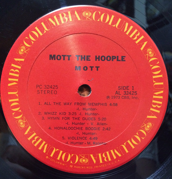 Mott The Hoople : Mott (LP, Album, RE, Gat)